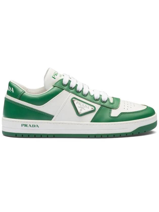 Triangle Logo Downtown Women s Leather Sneakers 1E792M - PRADA - BALAAN 1