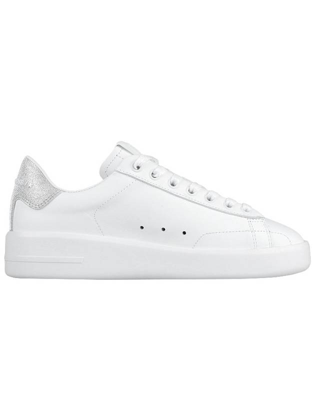 Purestar White Silver Glitter Heel Tab Sneakers - GOLDEN GOOSE - BALAAN 5