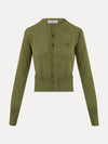 Ripped Embroidery Cardigan Khaki - VIVIENNE WESTWOOD - BALAAN 2