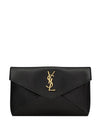 Cassandre Envelope Pouch Bag Black - SAINT LAURENT - BALAAN 1