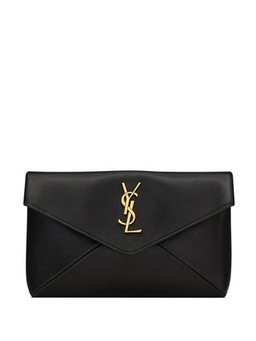 Cassandre Envelope Pouch Bag Black - SAINT LAURENT - BALAAN 1