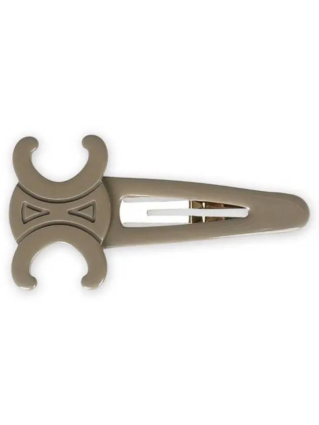 Triomphe Large Snap Hair Clip Khaki - CELINE - BALAAN 3
