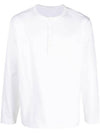 Henley Long Sleeve T-Shirt White - TEN C - BALAAN 1