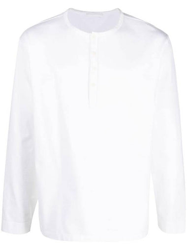 Henley Long Sleeve T-Shirt White - TEN C - BALAAN 1