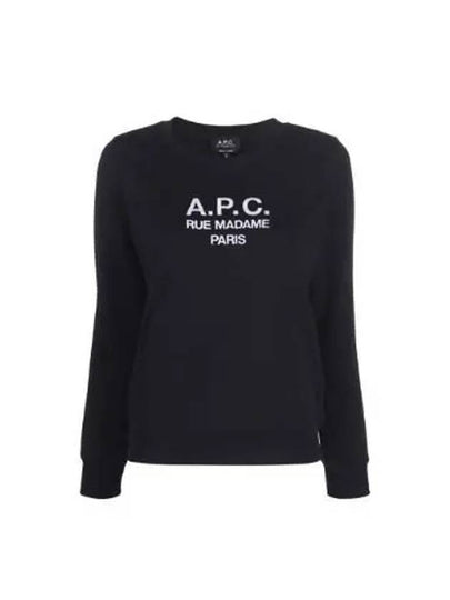 Women's Tina Logo Sweat Sweatshirt Black - A.P.C. - BALAAN 2