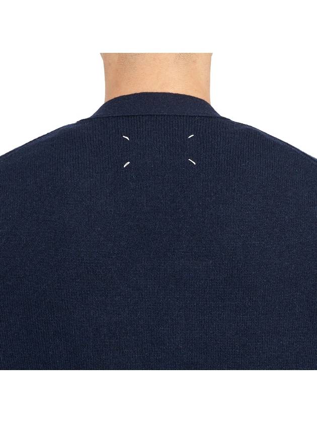 Cashmere Back Stitch Cardigan Navy - MAISON MARGIELA - BALAAN 8