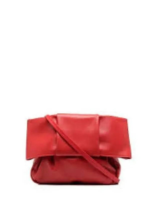 Bow Small Leather Pouch Bag Red - JIL SANDER - BALAAN 2