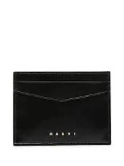 Debossed Logo Card Wallet Black - MARNI - BALAAN 2