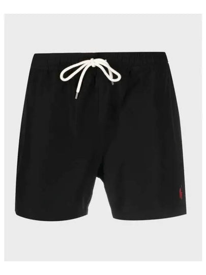 Embroidery Pony Logo Swim Shorts Black - POLO RALPH LAUREN - BALAAN 2