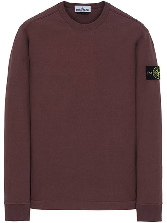 Logo Wappen Patch Crew Neck Long Sleeve T Shirt Burgundy - STONE ISLAND - BALAAN 2