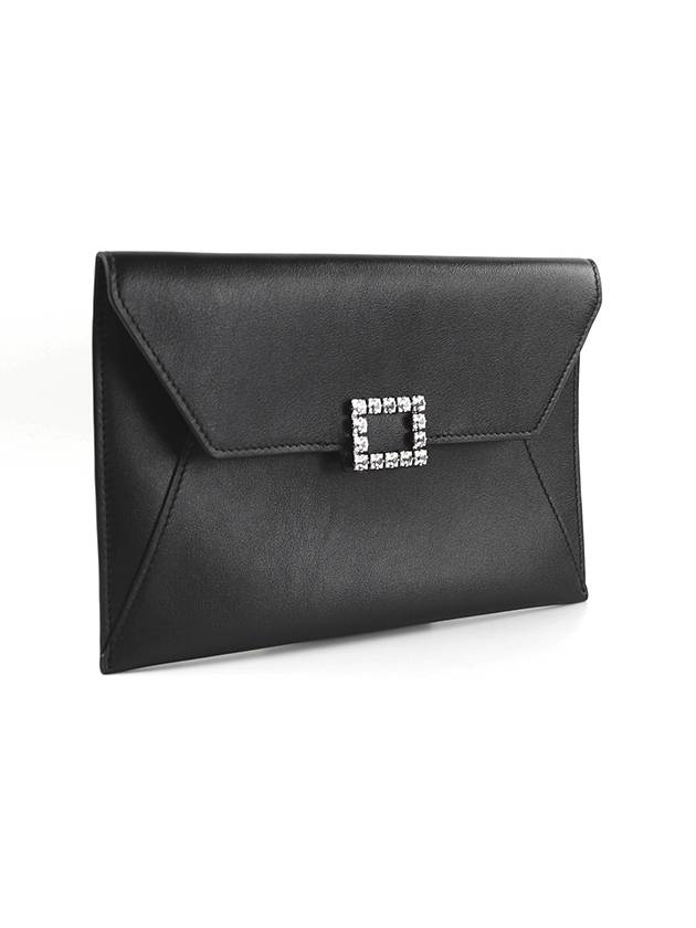 Buckle Envelope Small Clutch Bag Black - ROGER VIVIER - BALAAN 4