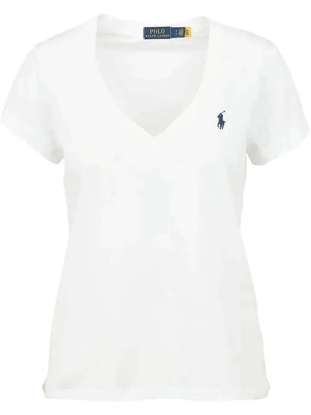 Pony V-Neck Short Sleeve T-Shirt White - POLO RALPH LAUREN - BALAAN 3