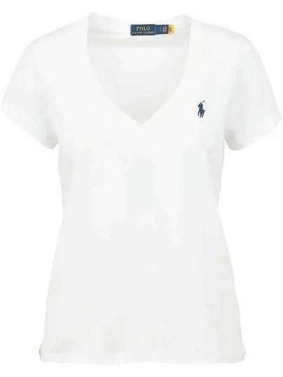 Pony V-Neck Short Sleeve T-Shirt White - POLO RALPH LAUREN - BALAAN 2