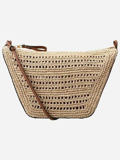 Mini Hammock Raffia Hobo Shoulder Bag Tan Natural - LOEWE - BALAAN 2