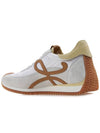 Flow Runner Nylon Suede Low Top Sneakers White - LOEWE - BALAAN 4