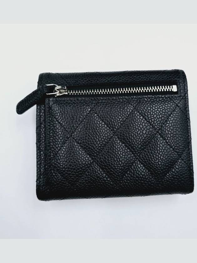 Classic snap bi fold wallet black silver AP0231 - CHANEL - BALAAN 3