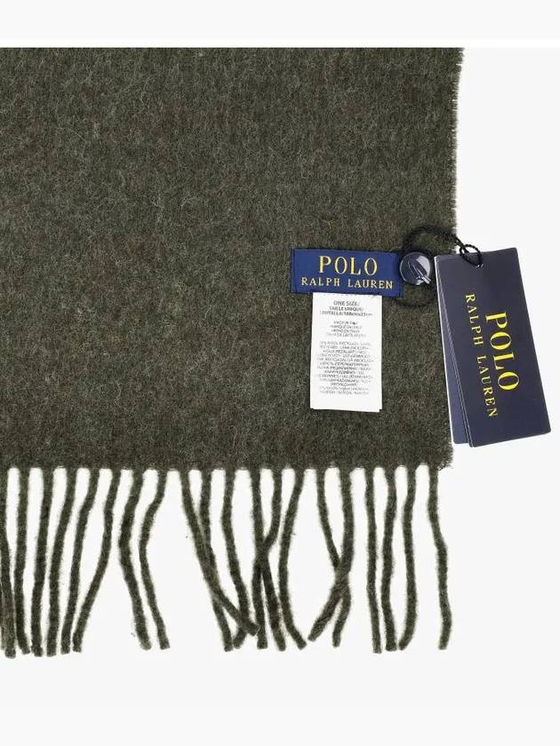 PC0743 350 Pony Windowpane Plaid Check Reversible Fringe Muffler Scarf - POLO RALPH LAUREN - BALAAN 5