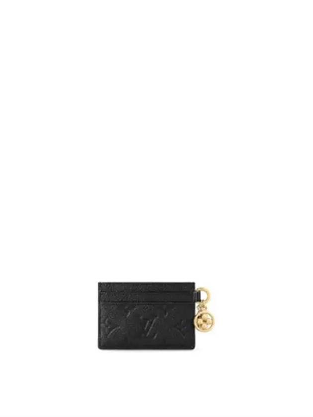 LV Charm Monogram Empreinte Leather Card Wallet Black - LOUIS VUITTON - BALAAN 5