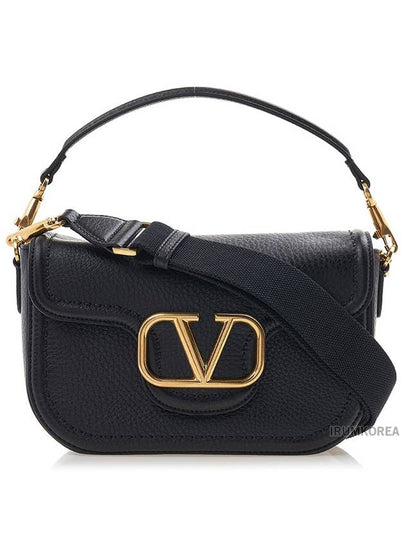 All Time Grained Calfskin Shoulder Bag Black - VALENTINO - BALAAN 2