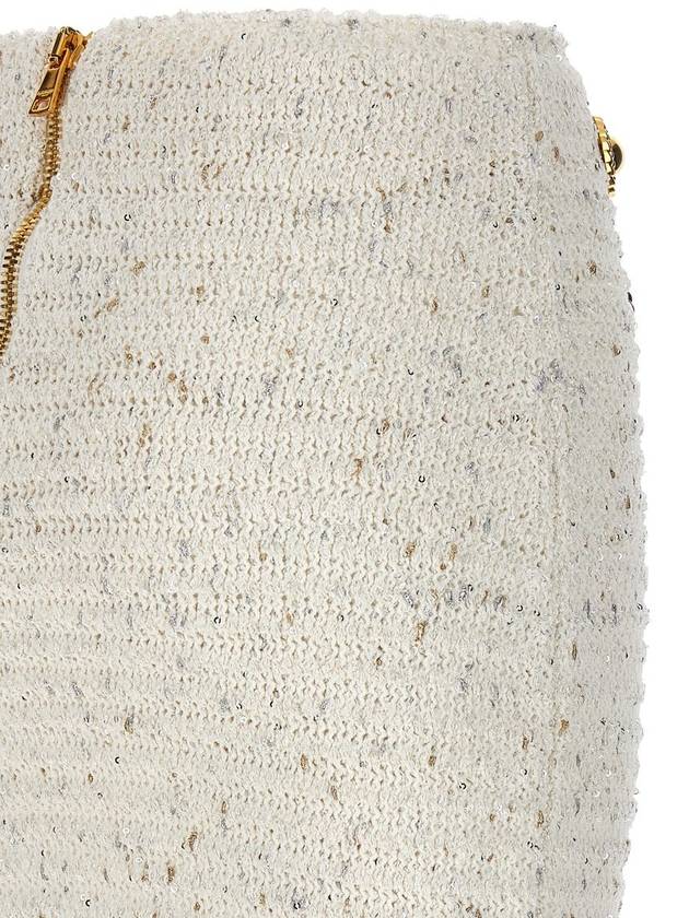 Balmain 'Fringed Tweed' Skirt - BALMAIN - BALAAN 4