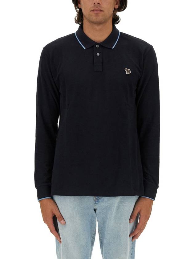 Ps Paul Smith Polo Shirt With Zebra Patch - PAUL SMITH - BALAAN 1