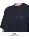 Le Typo Cotton Short Sleeve T-shirt Navy - JACQUEMUS - BALAAN 9