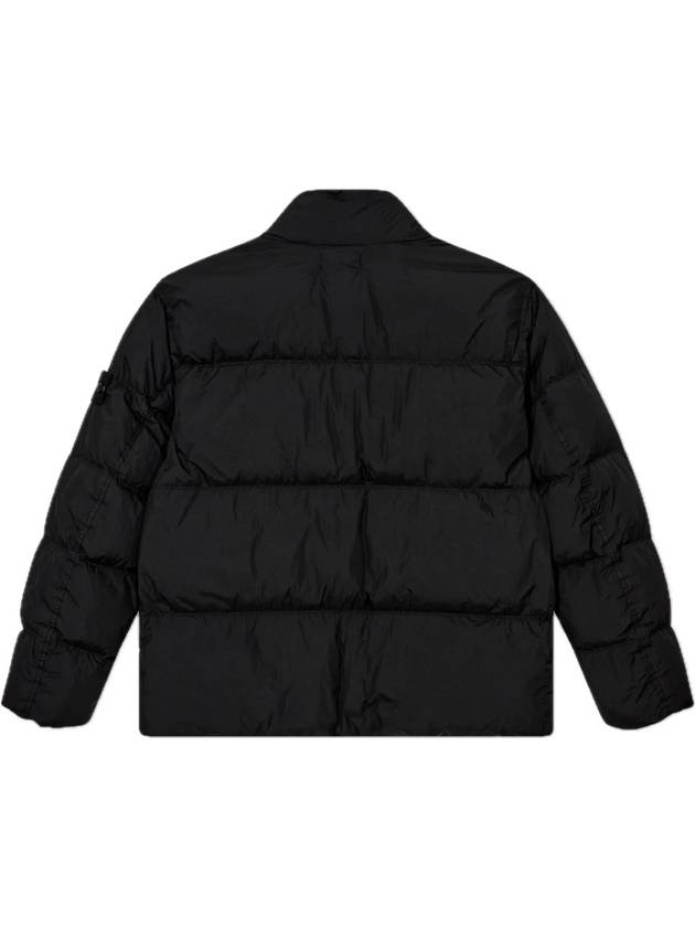 Garment Dyed Crinkle Reps Down Padding Black - STONE ISLAND - BALAAN 3