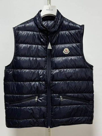 Grilled Down Gilet Night Blue Navy 1A10700 53029 776 - MONCLER - BALAAN 1