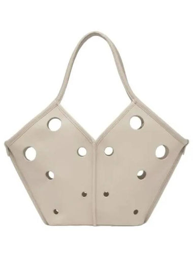 Mini Calella Perforated Cut Out Tote Bag Cream - HEREU - BALAAN 1