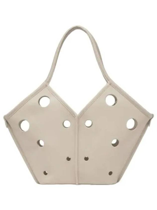 Mini Calella Perforated Cut Out Tote Bag Cream Handbag - HEREU - BALAAN 1