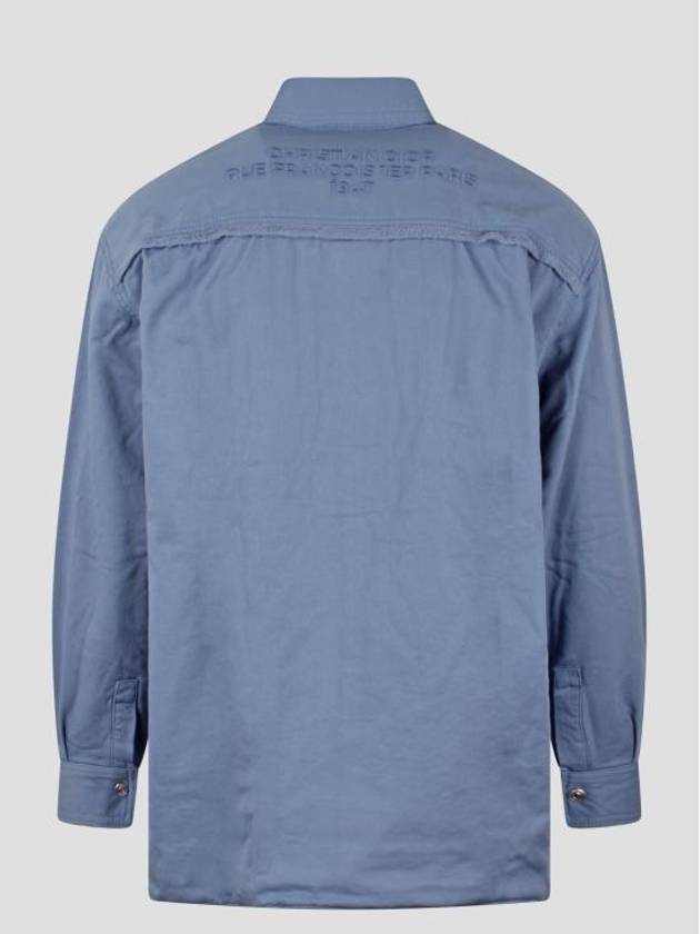 Overshirt Cotton Jacket Blue - DIOR - BALAAN 3