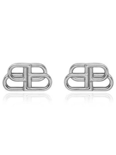 BB Logo Stud Earrings Silver - BALENCIAGA - BALAAN 2