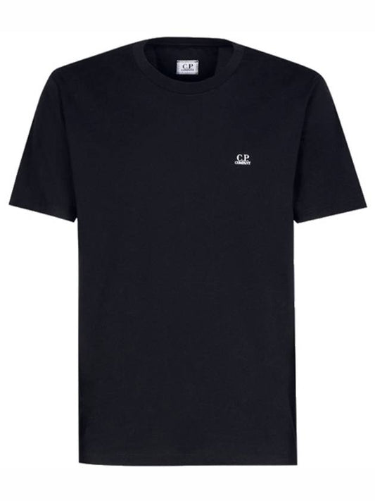 Mini Logo Printing Short Sleeve T-Shirt Black - CP COMPANY - BALAAN 2