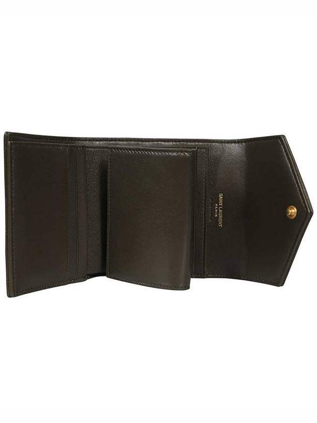 Monogram Multi-Fold Half Wallet Green - SAINT LAURENT - BALAAN 4