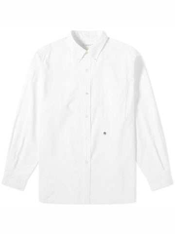 Button Down Wind Long Sleeve Shirt White - NANAMICA - BALAAN 1