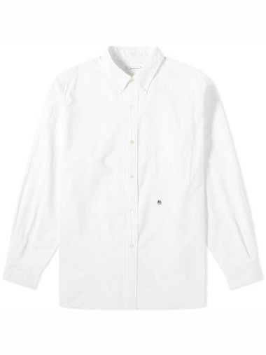 Button Down Wind Long Sleeve Shirt White - NANAMICA - BALAAN 1