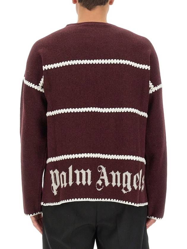 23 fw Monogram Stripe Sweater PMHE048E23KNI0012903 B0040497728 - PALM ANGELS - BALAAN 4