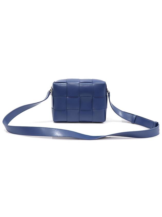 730027 Cruz Blue Intrecciato Weaving Cassette Camera Shoulder Crossbag - BOTTEGA VENETA - BALAAN 1