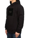 Square Logo Print Cotton Hood Black - Y-3 - BALAAN 4