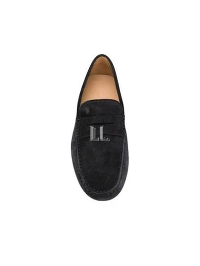 Men's Suede Gommino Driving Shoes Black - TOD'S - BALAAN 2