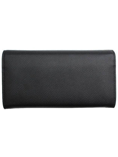 Black logo leather long wallet - VALENTINO - BALAAN 2