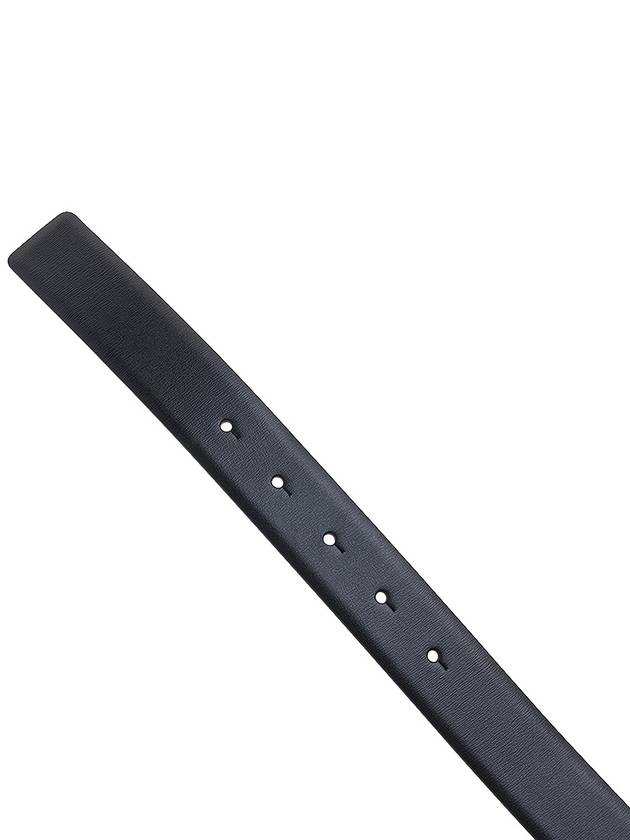 V Logo Signature Reversible Leather Belt Black - VALENTINO - BALAAN 10