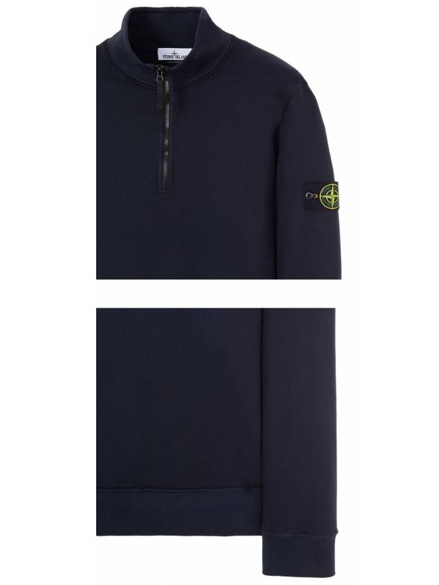 Wappen Patch Half Zip-up Sweatshirt Navy - STONE ISLAND - BALAAN 6