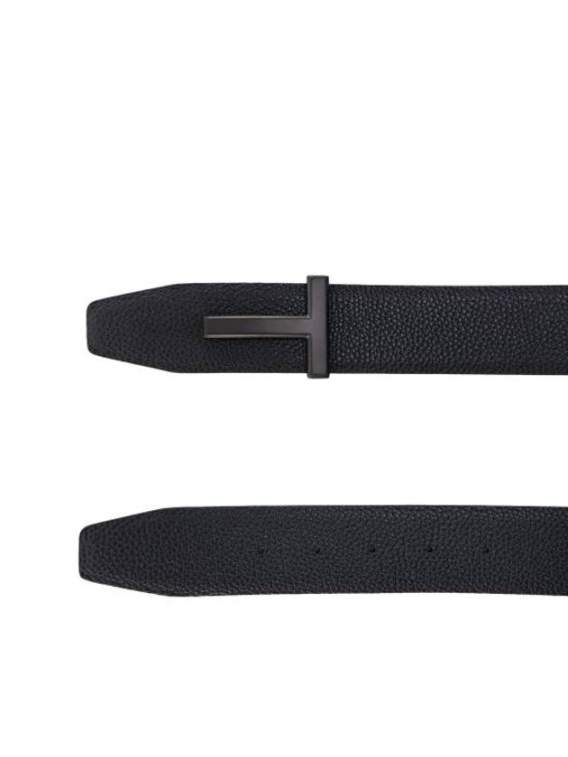 Men's Logo Reversible Leather Belt Black - TOM FORD - BALAAN 3