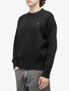 De Coeur Crewneck Knit Top Black - AMI - BALAAN 3