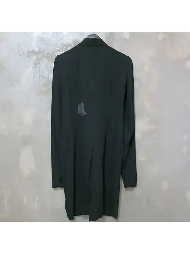 Black color cotton blend summer long jacket - RICK OWENS - BALAAN 3