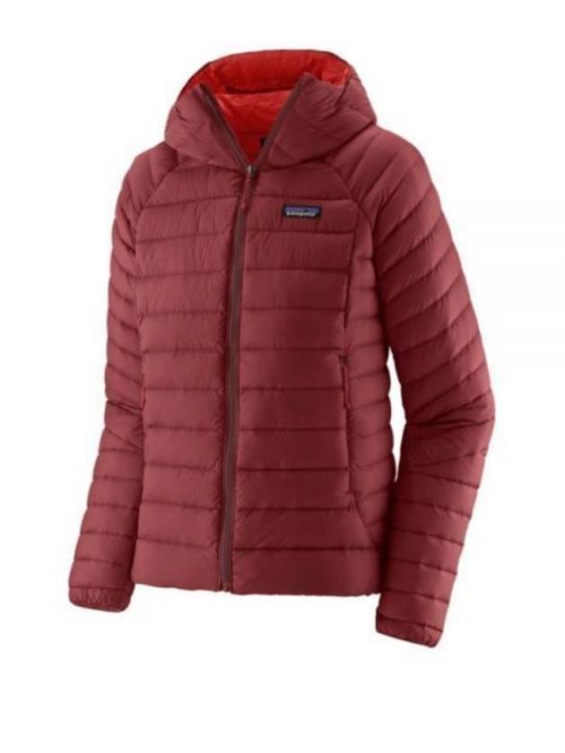 Women's Down Sweater Hooded Jacket Red - PATAGONIA - BALAAN 2