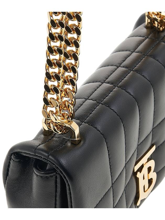 Quilted Lula Mini Leather Cross Bag Black - BURBERRY - BALAAN 9