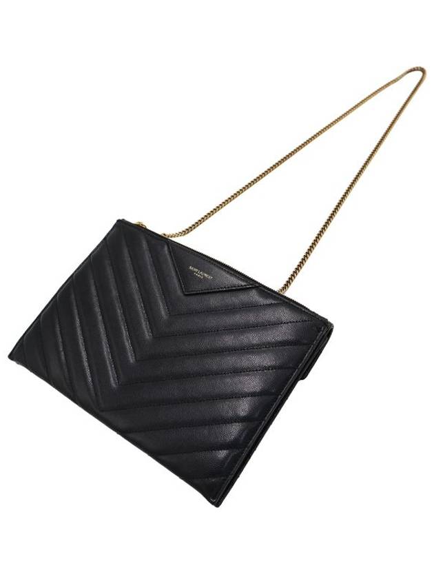 Women s Leather Shoulder Bag Black Saint Laurent 569267 Matelasse Calfskin Tribeca Chain - SAINT LAURENT - BALAAN 8