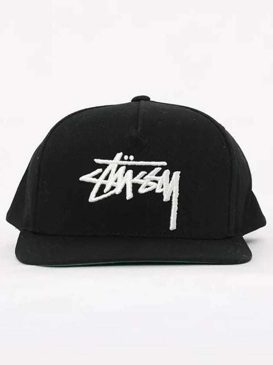 1311052 BLACK embroidered logo classic ball cap - STUSSY - BALAAN 2